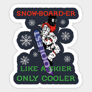 Snowboarder Definition Sticker